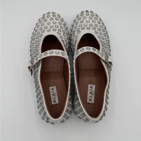 Alaia Shoes - Alaia Crystal Embellished Mary Jane Flats Size 38 Excellent Condition